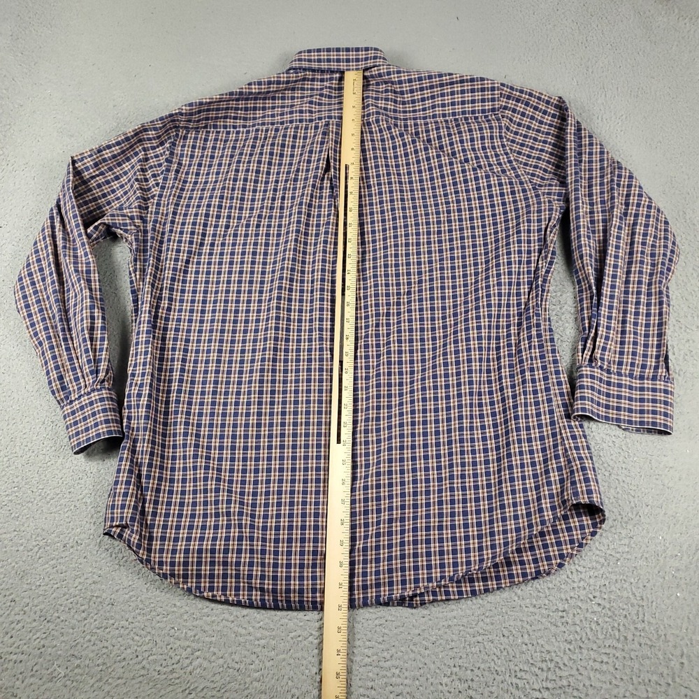 Peter Millar Shirt Mens Size XL Blue Plaid Casual Button Up Long Sleeve - Picture 3 of 6